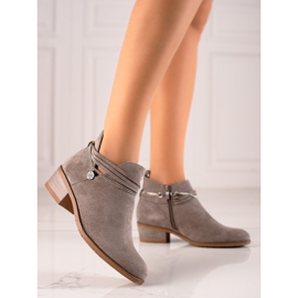 Filippo Stivaletti In Pelle Scamosciata Con Catena Decorativa beige 1