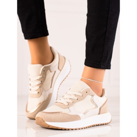 Marquiz Sneakers sportive alla moda beige 2