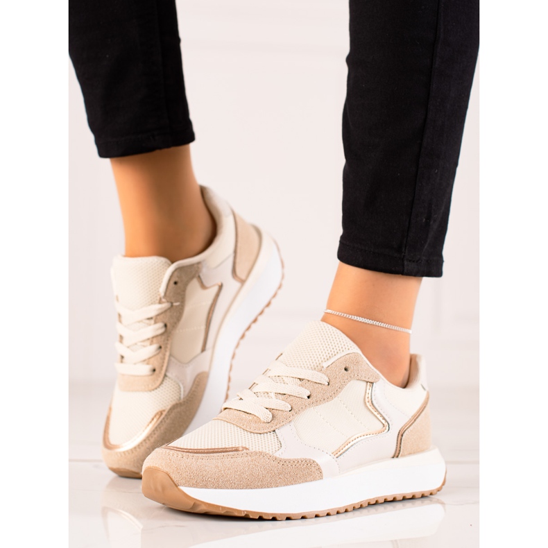 Marquiz Sneakers sportive alla moda beige 2