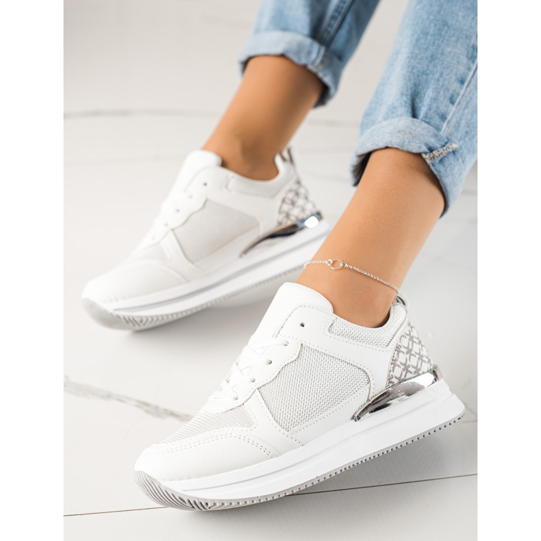 Diamantique Sneakers Bianche Con Rete bianco 1