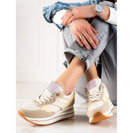 TRENDI Sfumature Colorate Sulla Piattaforma beige 2