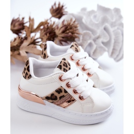 FR1 Scarpe Sportive in Pelle Leopard Bianco Trixie 1