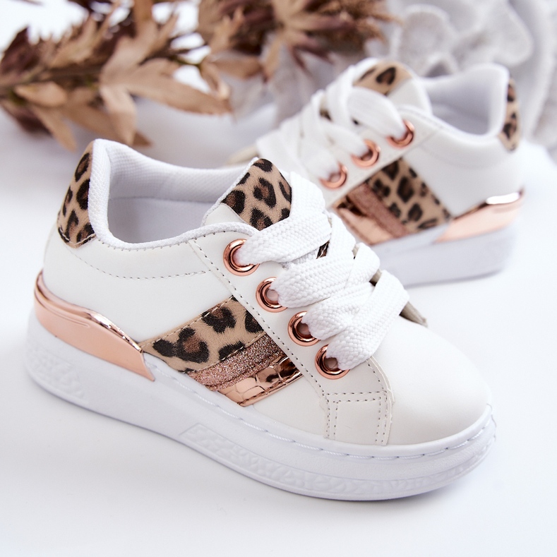 FR1 Scarpe Sportive in Pelle Leopard Bianco Trixie 2