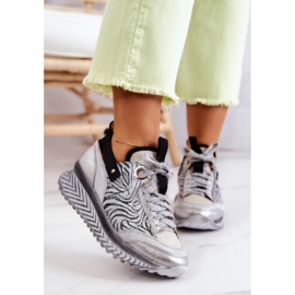 Sneakers da donna Maciejka in pelle 04916-03 Grigie grigio 2