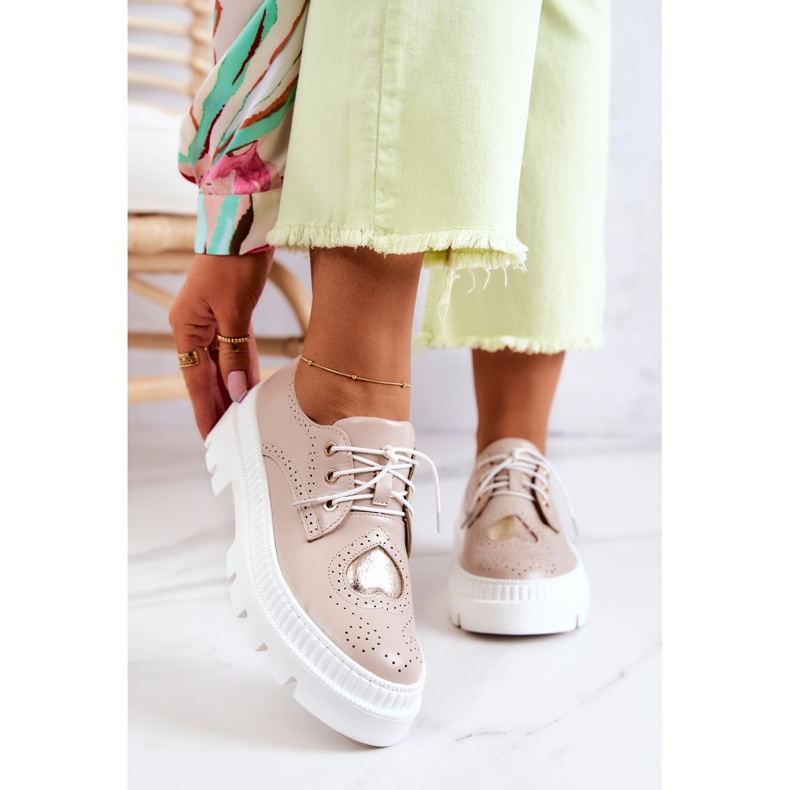 FILIPCZYK Scarpe In Pelle Con Cuori Beige Curtis 1