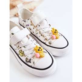 Vinceza Sneakers Per Bambini Con Stampa Velcro Pizzo Bianco bianca 2