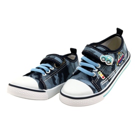 American Club Sneakers americane scarpe da bambino con inserto in pelle TEN54/22 Moro ['blu navy', 'blu'] blu 2