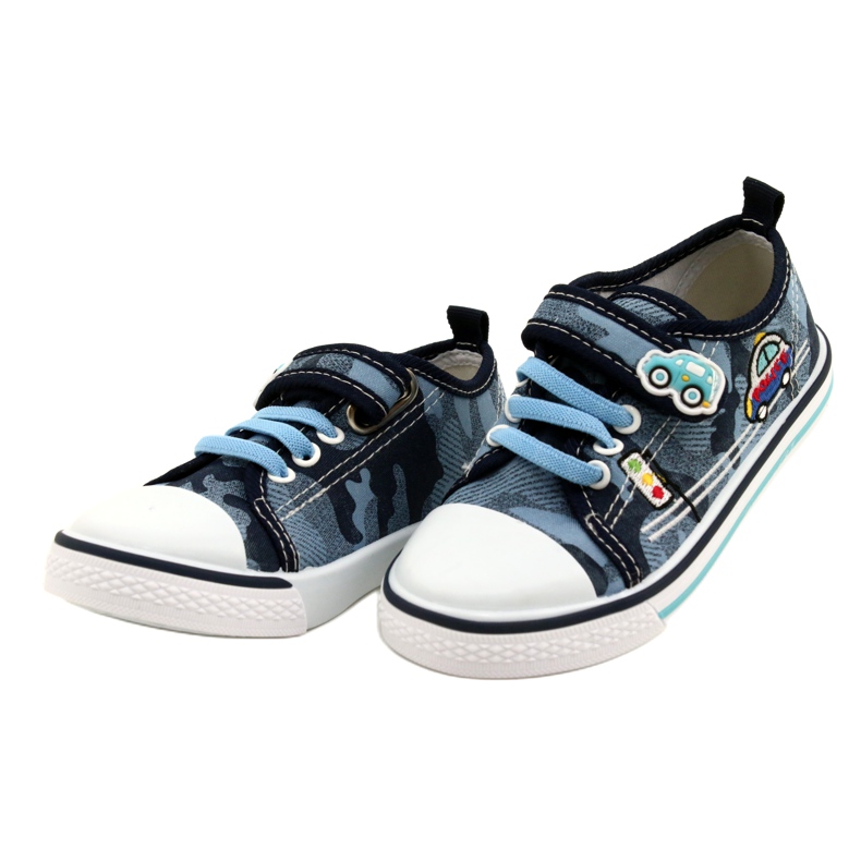 American Club Sneakers americane scarpe da bambino con inserto in pelle TEN54/22 Moro ['blu navy', 'blu'] blu 2
