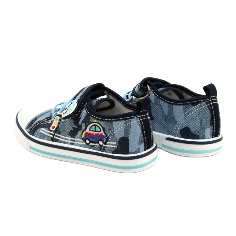 American Club Sneakers americane scarpe da bambino con inserto in pelle TEN54/22 Moro ['blu navy', 'blu'] blu 5