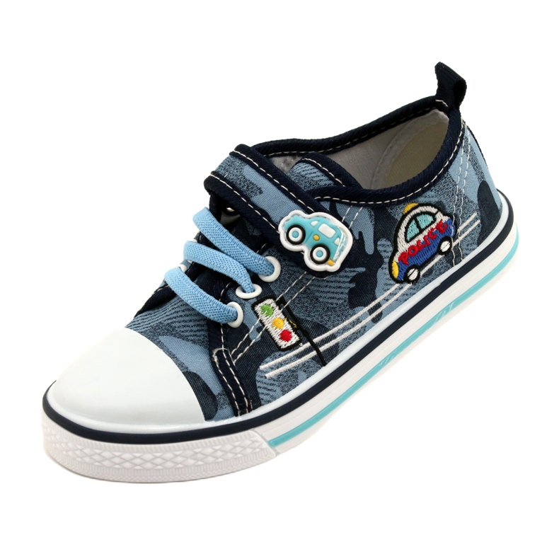 American Club Sneakers americane scarpe da bambino con inserto in pelle TEN54/22 Moro ['blu navy', 'blu'] blu 3