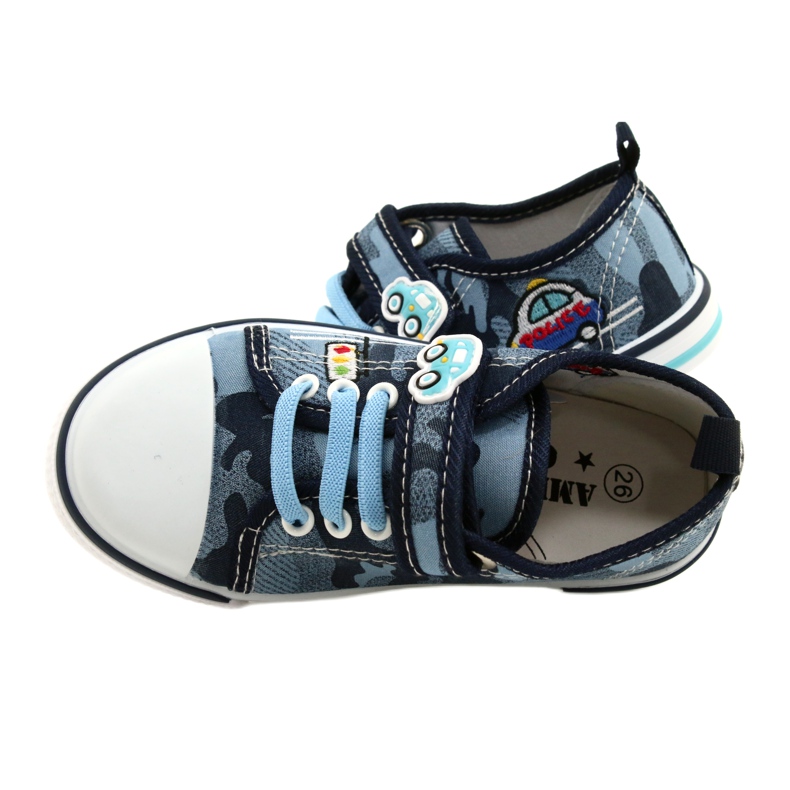 American Club Sneakers americane scarpe da bambino con inserto in pelle TEN54/22 Moro ['blu navy', 'blu'] blu 4
