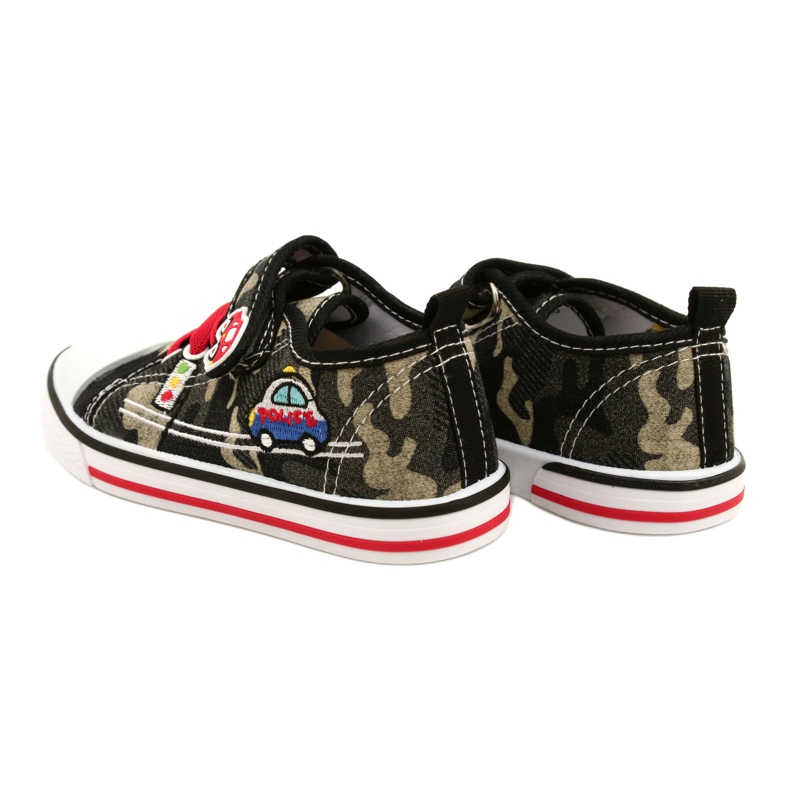 American Club Sneakers americane scarpe da bambino con inserto in pelle TEN54/22 Moro beige nero 5
