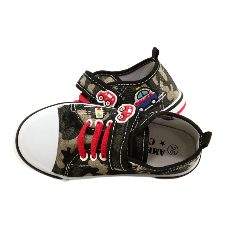 American Club Sneakers americane scarpe da bambino con inserto in pelle TEN54/22 Moro beige nero 4