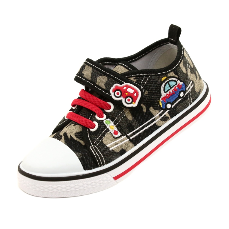 American Club Sneakers americane scarpe da bambino con inserto in pelle TEN54/22 Moro beige nero 3