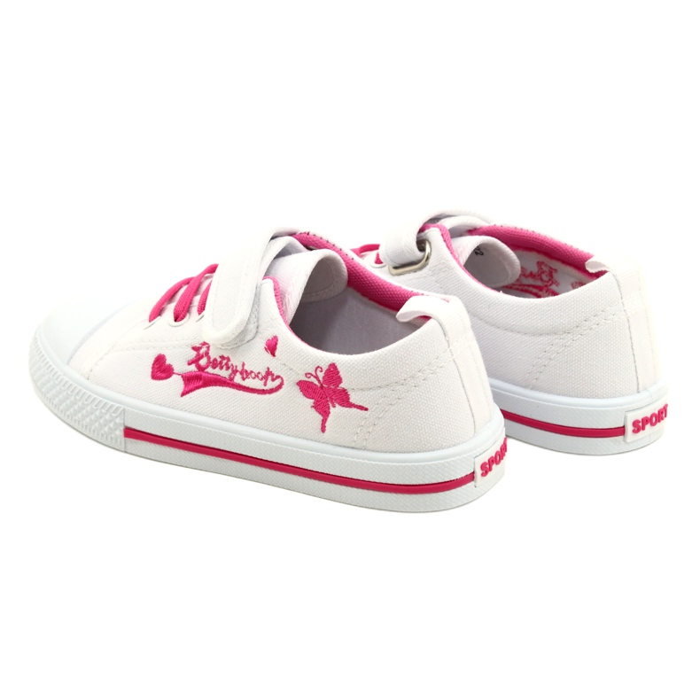 Sneakers Beety American Club inserto in pelle bianco 5