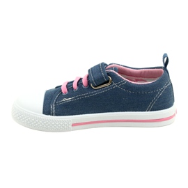 Sneakers Beety American Club inserto in pelle blu rosa 1