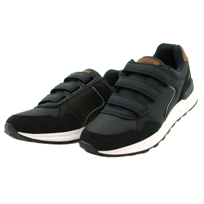 Scarpe sportive in velcro American Club AA15/22 Blu navy 2