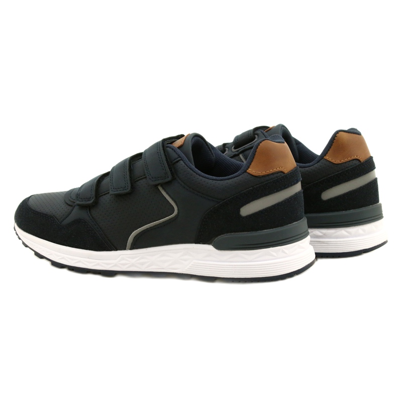Scarpe sportive in velcro American Club AA15/22 Blu navy 5