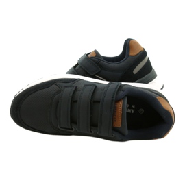 Scarpe sportive in velcro American Club AA15/22 Blu navy 4