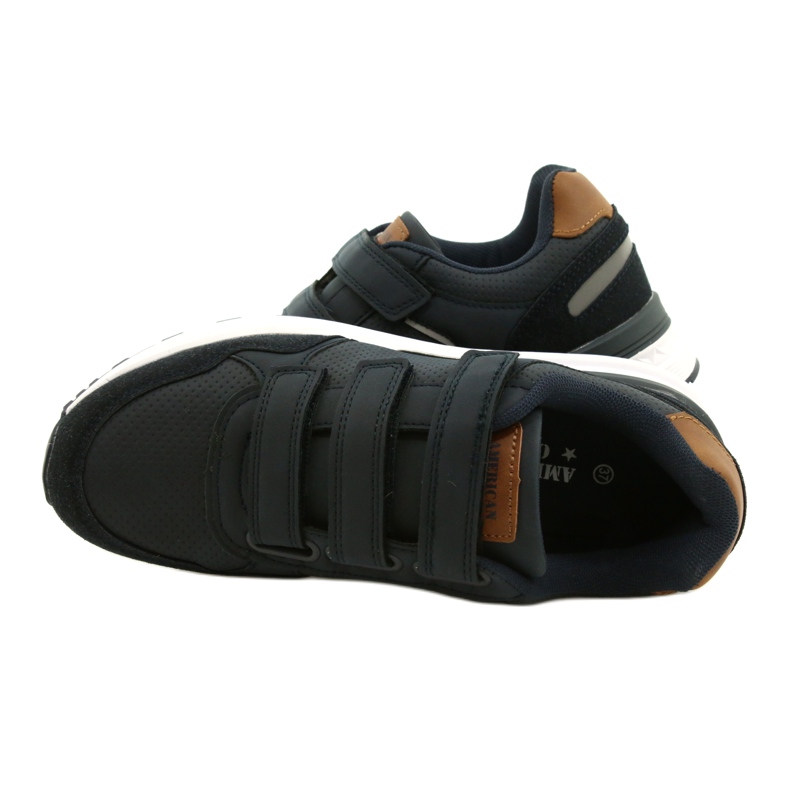 Scarpe sportive in velcro American Club AA15/22 Blu navy 4