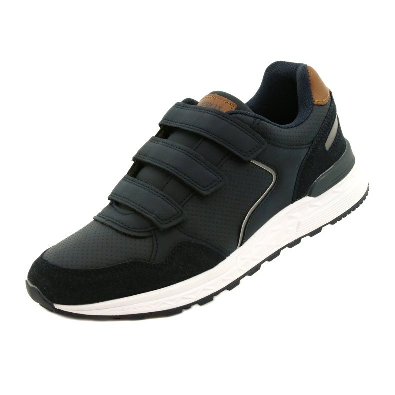 Scarpe sportive in velcro American Club AA15/22 Blu navy 3