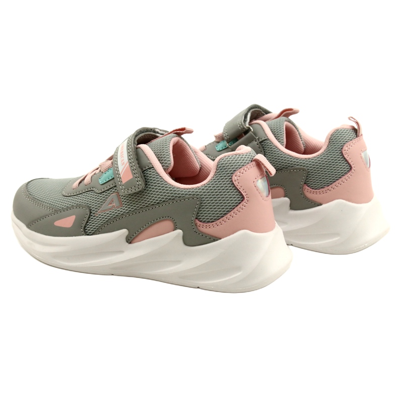 Alla moda American Club AA22 / 22 Scarpe sportive grigie rosa 4