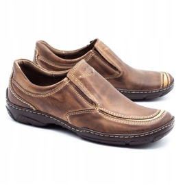 Joker Mocassini da uomo in pelle 213 marrone 2