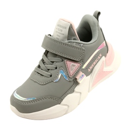 American Club Scarpe sportive in velcro con ologramma AA24/22 GRIGIO 3