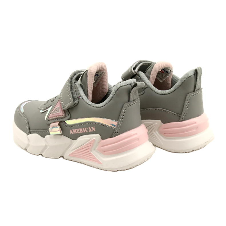 American Club Scarpe sportive in velcro con ologramma AA24/22 GRIGIO 5