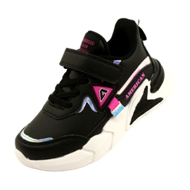 American Club Scarpe sportive in velcro con ologramma AA24/22 nero 3