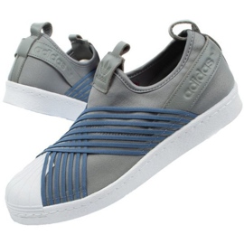 Scarpe Adidas Superstar Slipon W CG6012 blu grigio 1