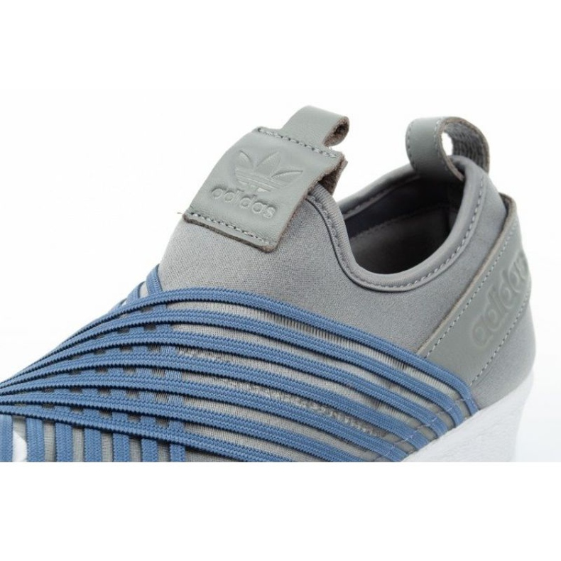 Scarpe Adidas Superstar Slipon W CG6012 blu grigio 2