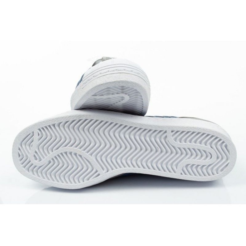 Scarpe Adidas Superstar Slipon W CG6012 blu grigio 3