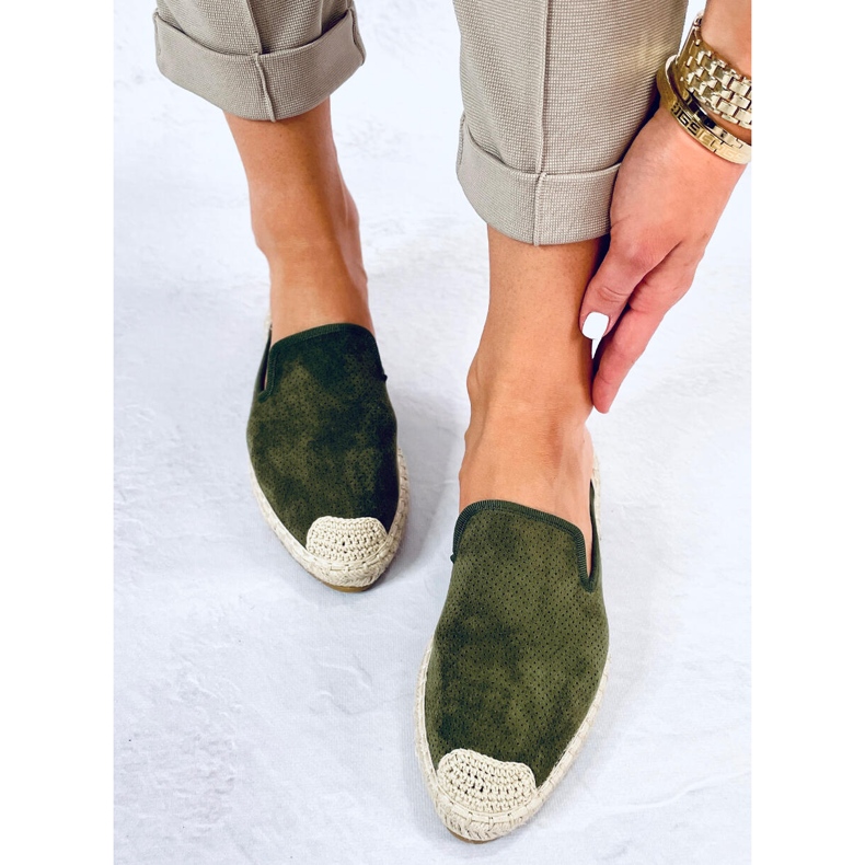Ciabatte da donna espadrillas Carmen Green verde 2
