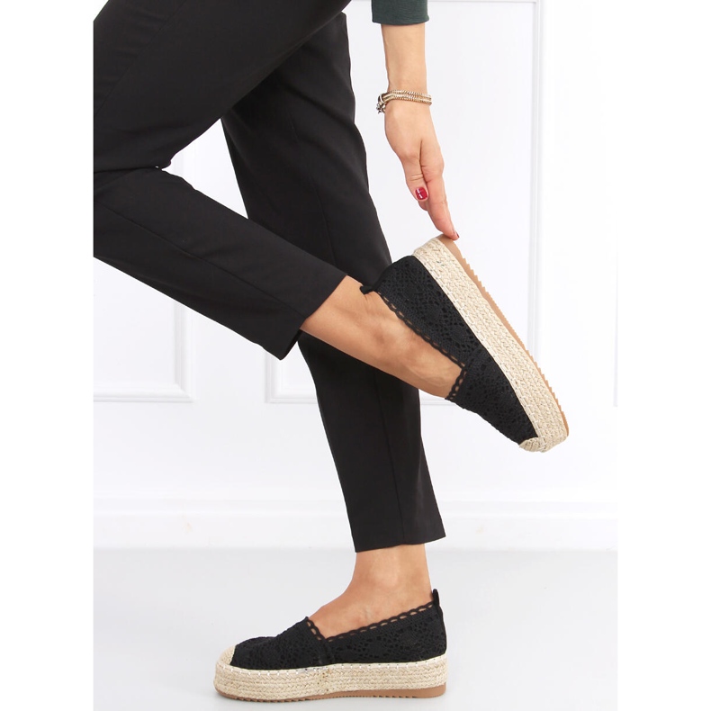 Espadrillas Alice in pizzo nero 1