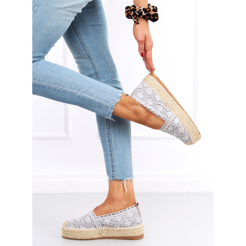 Espadrillas in pizzo grigio Alice 1