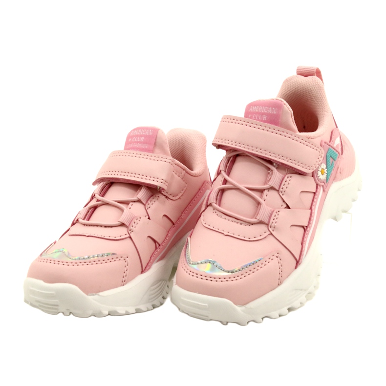American Club Velcro con ologramma AA25/22 rosa 2