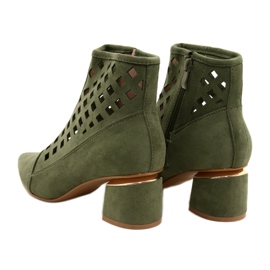 M.Daszyński Stivali da donna traforati Daszyński MR2168A-3 Suede Green verde 4