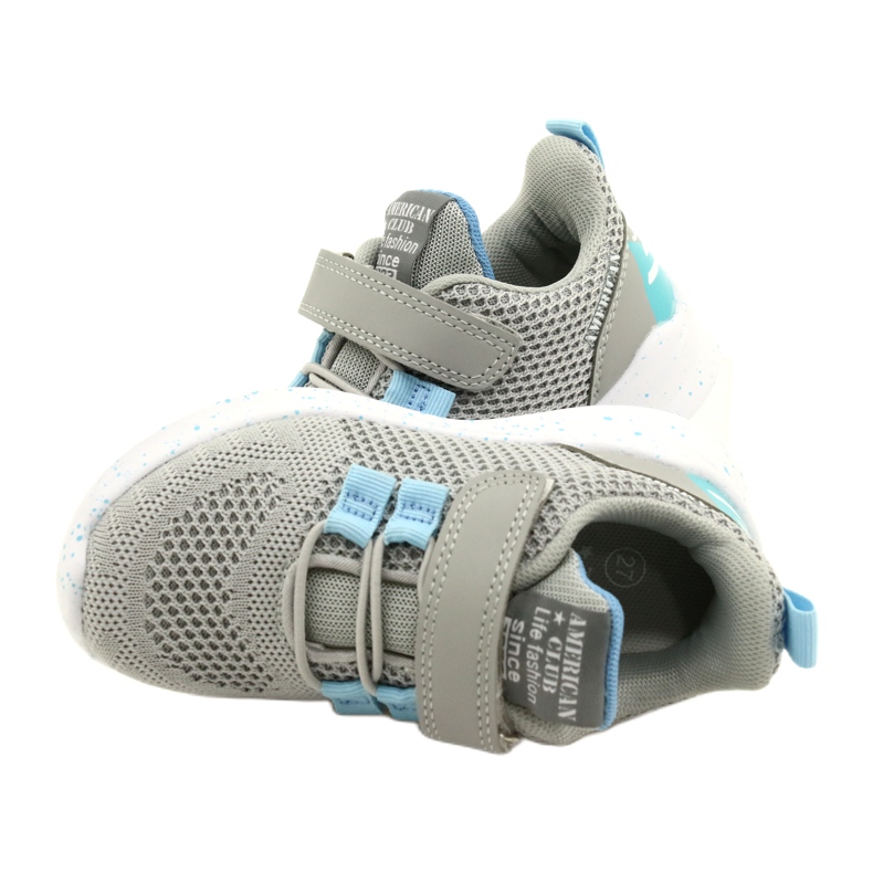 Scarpe sportive con velcro American Club RD13/22 Grigie grigio 4