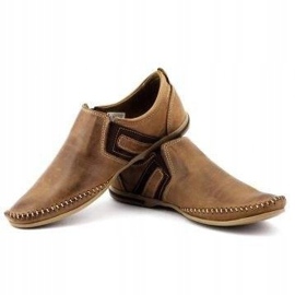 KOMODO Scarpe da uomo in pelle 711 marrone 4
