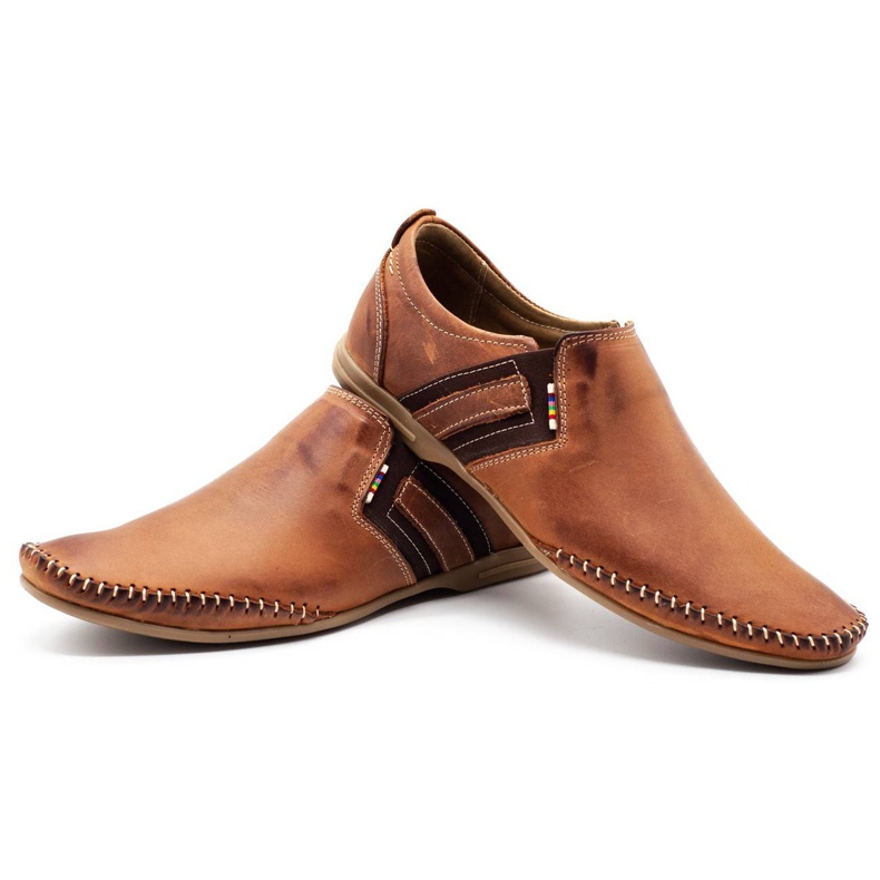 KOMODO Scarpe da uomo in pelle 711 marrone 6