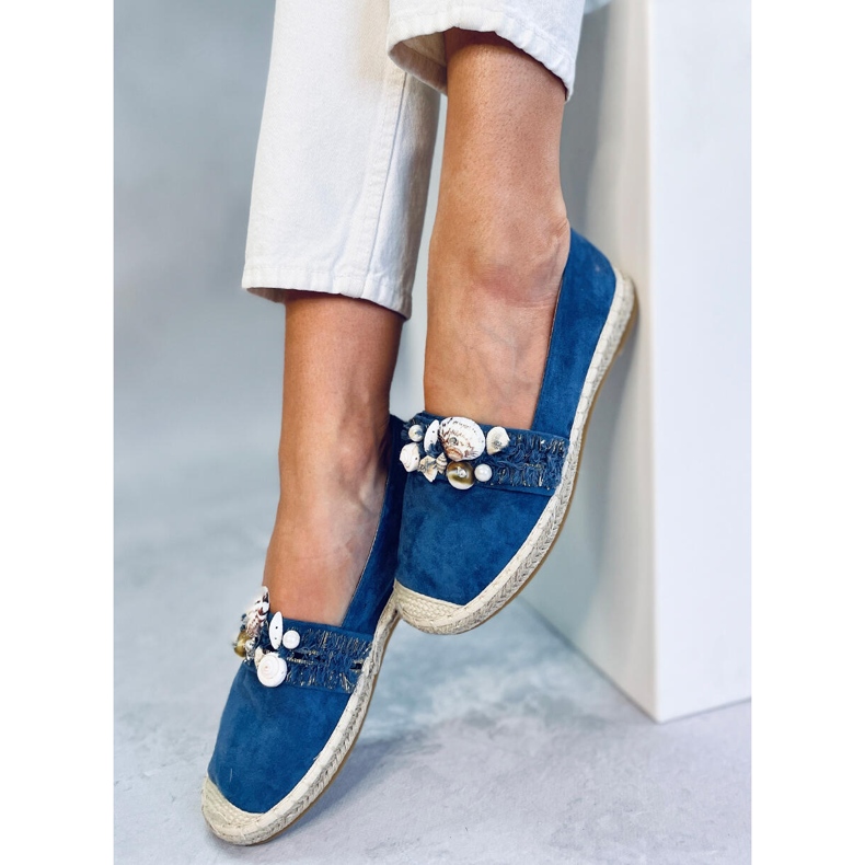 Lola Espadrillas blu con conchiglie 1