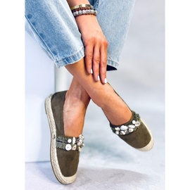 Espadrillas Lola Verdi con conchiglie verde 2