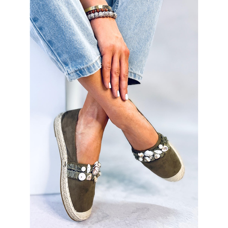 Espadrillas Lola Verdi con conchiglie verde 2