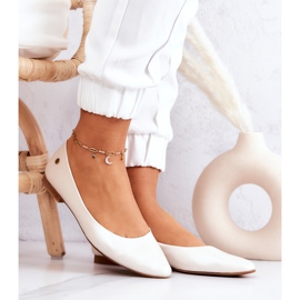 Ballerine da donna in pelle Maciejka 04100-26 Beige chiaro 1