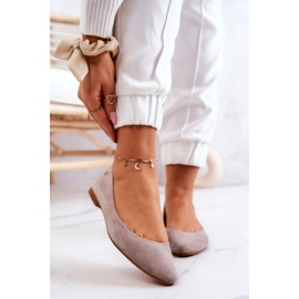 Ballerine da donna in camoscio Maciejka 04100-42 Beige 1