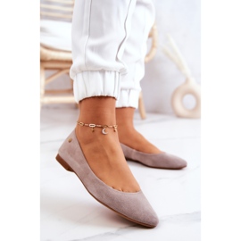 Ballerine da donna in camoscio Maciejka 04100-42 Beige 2