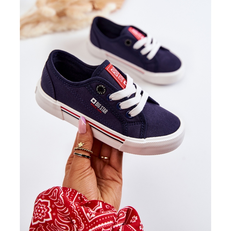 Sneakers basse da bambino Big Star JJ374173 Blu Navy 1