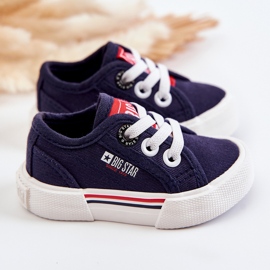 Sneakers basse da bambino Big Star JJ374163 Blu Navy 2