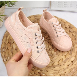 Sneakers in pizzo Big Star Jr JJ374006 rosa chiaro 1